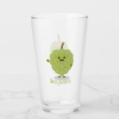 Niedlicher Cherimoya-Cartoon Glas (Rückseite)