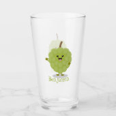 Niedlicher Cherimoya-Cartoon Glas (Vorderseite)