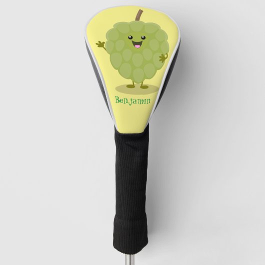 Niedlicher Cherimoya-Cartoon Golf Headcover (Vorderseite)