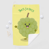 Niedlicher Cherimoya-Cartoon Golfhandtuch (Insitu)