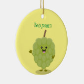 Niedlicher Cherimoya-Cartoon Keramik Ornament (Rechts)