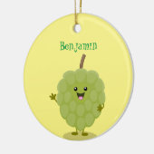 Niedlicher Cherimoya-Cartoon Keramik Ornament (Links)