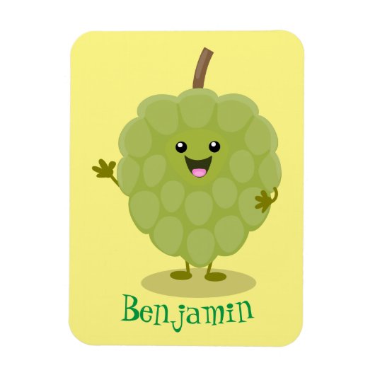 Niedlicher Cherimoya-Cartoon Magnet (Vertikal)