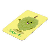 Niedlicher Cherimoya-Cartoon Magnet (Linke Seite)