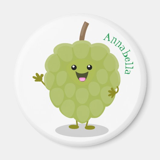 Niedlicher Cherimoya-Cartoon Magnet (Vorne)