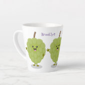 Niedlicher Cherimoya-Cartoon Milchtasse (Linke Ecke)