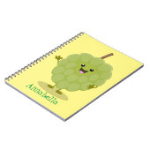 Niedlicher Cherimoya-Cartoon Notizblock (Linke Seite)