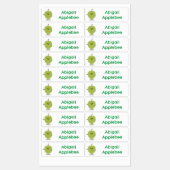 Niedlicher Cherimoya-Cartoon personalisiert Etiketten (Blatt)