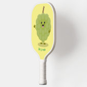 Niedlicher Cherimoya-Cartoon Pickleball Schläger (Links)