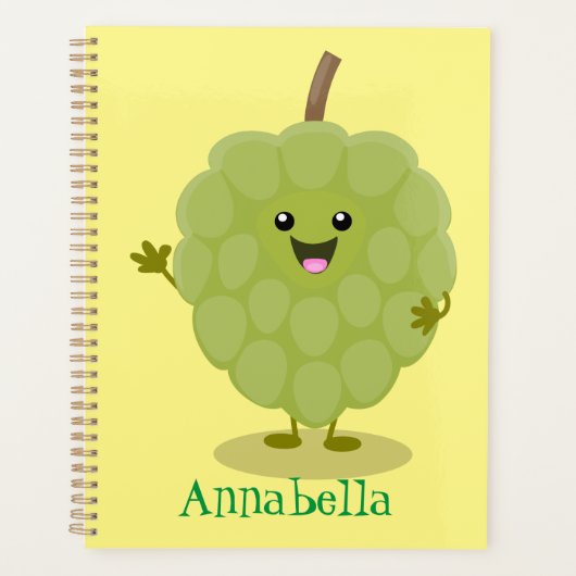 Niedlicher Cherimoya-Cartoon Planer (Vorderseite)