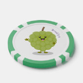 Niedlicher Cherimoya-Cartoon Pokerchips (Einzeln)