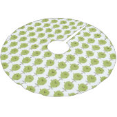 Niedlicher Cherimoya-Cartoon Polyester Weihnachtsbaumdecke (Schrägansicht)