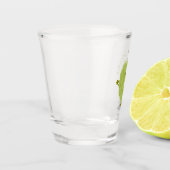 Niedlicher Cherimoya-Cartoon Schnapsglas (Links)
