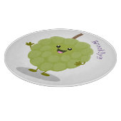 Niedlicher Cherimoya-Cartoon Schneidebrett (Ecke)