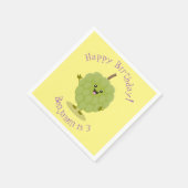 Niedlicher Cherimoya-Cartoon Serviette (Ecke)