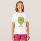 Niedlicher Cherimoya-Cartoon T-Shirt (Vorne ganz)