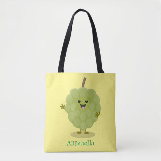 Niedlicher Cherimoya-Cartoon Tasche (Vorderseite)