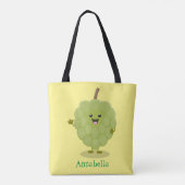 Niedlicher Cherimoya-Cartoon Tasche (Rückseite)