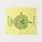 Niedlicher Cherimoya-Cartoon Wandteppich (Vorderseite (Horizontal))