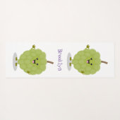 Niedlicher Cherimoya-Cartoon Yogamatte (Rückseite (Horizontal))