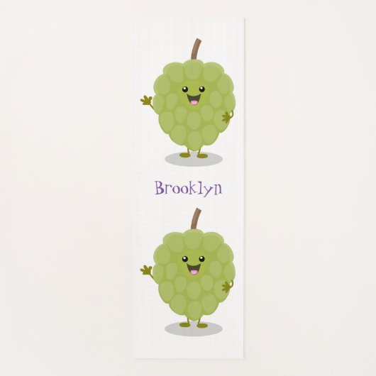 Niedlicher Cherimoya-Cartoon Yogamatte (Vorderseite)