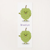 Niedlicher Cherimoya-Cartoon Yogamatte (Rückseite)