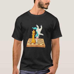 Niedlicher Chessicorn Unicorn Schachbrett King Sch T-Shirt