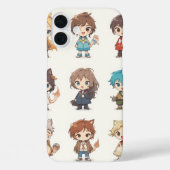 Niedlicher Chibi Anime Tierkinder | Kawaii Fantasy Case-Mate iPhone Hülle (Rückseite)