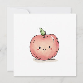 Niedlicher Chibi-Apple Feiertagskarte
