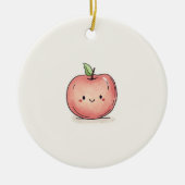 Niedlicher Chibi-Apple Keramik Ornament (Vorne)