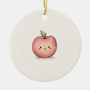 Niedlicher Chibi-Apple Keramik Ornament