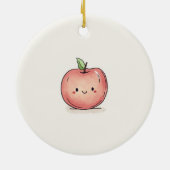 Niedlicher Chibi-Apple Keramik Ornament (Hinten)