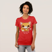 Niedlicher chibi Fuchs mit kawaii Eiscreme T-Shirt (Vorne ganz)