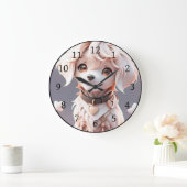 Niedlicher Chibi Golden Retriever Welppy Große Wanduhr (Zuhause)
