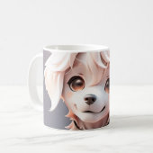 Niedlicher Chibi Golden Retriever Welppy Kaffeetasse (Vorderseite Links)