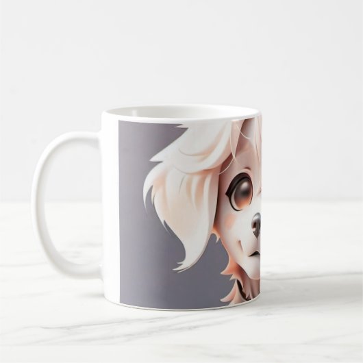 Niedlicher Chibi Golden Retriever Welppy Kaffeetasse (Links)