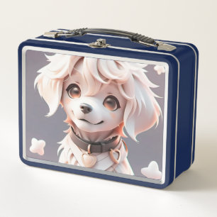 Niedlicher Chibi Golden Retriever Welppy Metall Brotdose