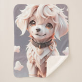 Niedlicher Chibi Golden Retriever Welppy Sherpadecke (Vorderseite)