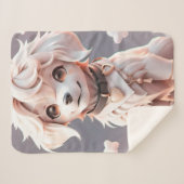 Niedlicher Chibi Golden Retriever Welppy Sherpadecke (Vorderseite (Horizontal))