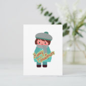 Niedlicher Chibi-Junge Feiertagskarte (Stehend Vorderseite)
