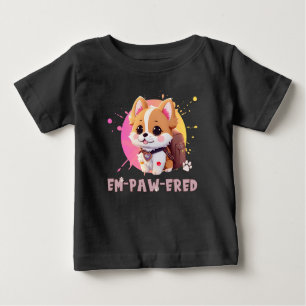 Niedlicher Chibi Kawaii Corgi Jahr der Namensschul Baby T-shirt