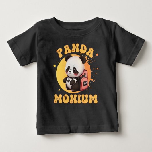 Niedlicher Chibi Kawaii Panda Name School Jahr zur Baby T-shirt (Vorderseite)