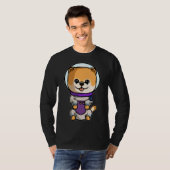 Niedlicher Chibi Space Dog Spitz Welpen T-Shirt (Vorne ganz)