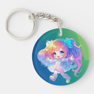 Niedlicher Chibi-Tanz 1 Schlüsselanhänger