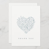 Niedlicher Chic Elegante Minimal Dusky Blumenkohl Dankeskarte (Vorne/Hinten)