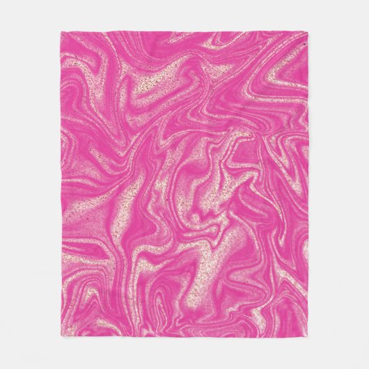 Niedlicher Chic gürtelrosa Marble Fleece Blanket (Vorderseite)