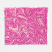 Niedlicher Chic gürtelrosa Marble Fleece Blanket (Vorderseite (Horizontal))