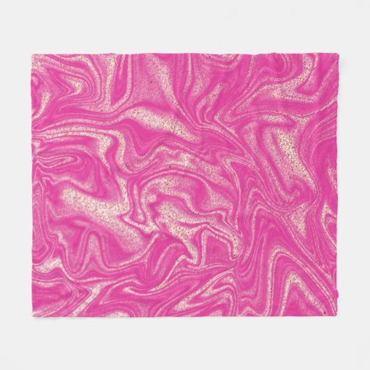 Niedlicher Chic gürtelrosa Marble Fleece Blanket (Vorderseite (Horizontal))