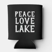 niedlicher Chic und Spaß PEACE - LIEBE - LAKE | Dosenkühler (Rückseite)