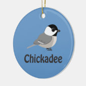 Niedlicher Chickadee Keramikornament (Links)